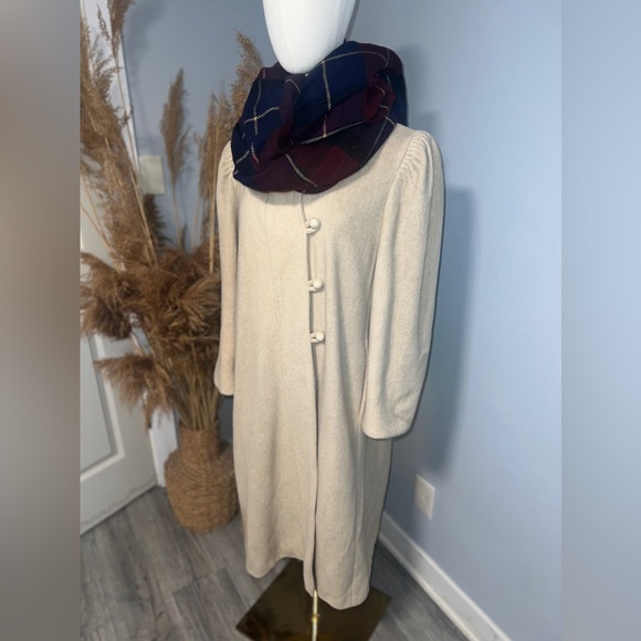 VINTAGE ALORNA WOOL LONG JACKET - Picture 5 of 8
